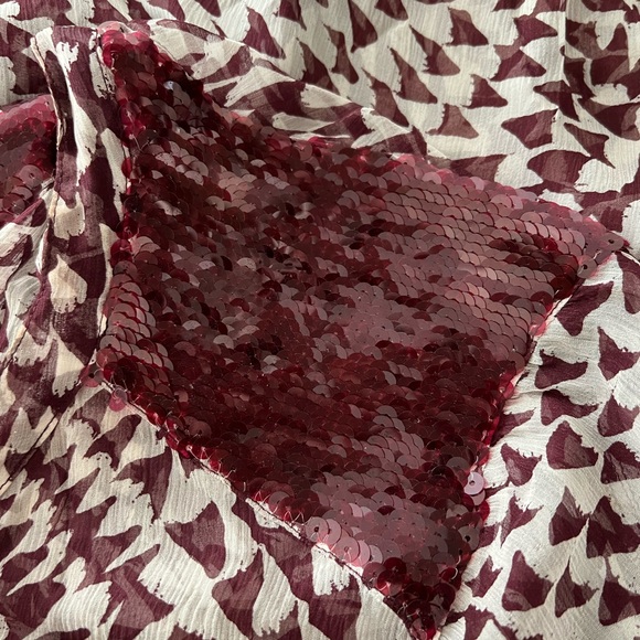 Joe’s Jeans Print Silk Sequin Blouse - Picture 5 of 7